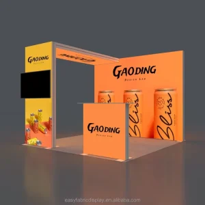 Modular 10×10 Ft Exhibition Booth Partition Walls Aluminum Profile Light Box for Perfume Trade Show Displays Exhibition Booth