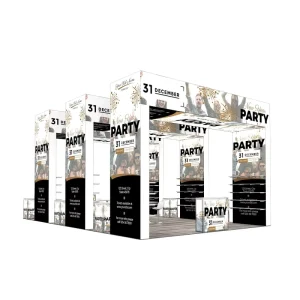 Modular Aluminum Arch Display SEG Fabric Trade Show 20×30 Island Expo Exhibition Booth