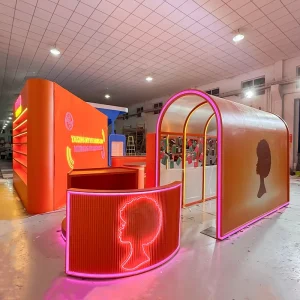 Modular Exhibition Booth Wooden Exhibit Booth 30x30ft Trade Show Booth