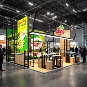 Modular Exhibition Stand Portable Trade Show Display Aluminum Pop up Booth with LED Light Box Recycle Use Durable Any Color