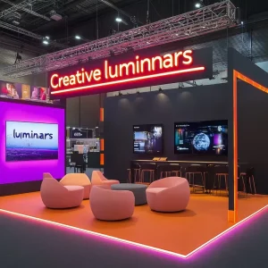 Modular Exhibition Stands Trade Show Booth Display LED Edge Lighting
