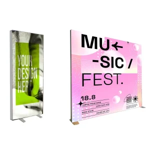 Modular Expo SEG Frame Booth 3×6 Aluminum Frame Display Stand Foldable SEG Fabric Light Box Trade Show Exhibition 20×10 Booth