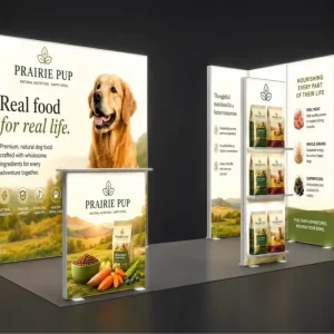 Modular Fully Customized Aluminum Rectangle Booth Solution Light Box Display Booth Reception Counter for Trade Show Expo Hall