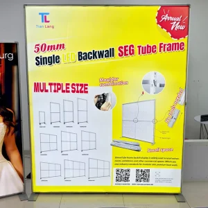 Modular LED Backlit With SEG Graphic Trade Show Expo 50MM Tube Light Box Exhibition Booth for Exhibits Events