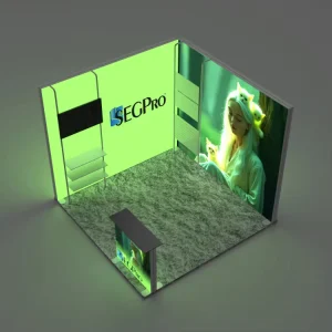 Modular LED Backlit With SEG Graphic Trade Show Expo Light Box Exhibition Booth for Exhibits Events