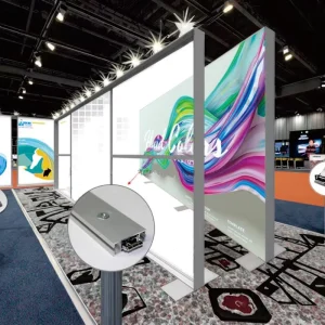 Modular Portable Eco Friendly Exhibition Booth LED Wall Illuminated Fabric Aluminum Stand SEG Light Boxes for Trade Show Poster