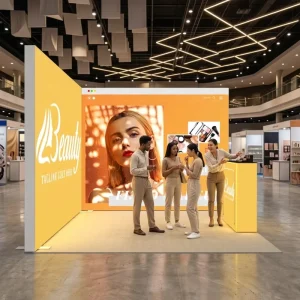Modular Tool Free 10×10 Aluminum SEG Backlit Stand Portable Light Box Display Booth Exhibition