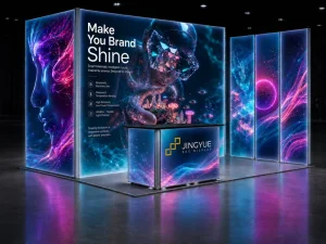 Modular Tool Free PVC Vertical SEG Light Box Display Stand LED Light Strip Weatherproof Portable for Trade Show Booths