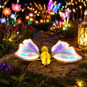 Momovalley Butterfly Light Lamp Home Decor Decoration With Exterior Light for Outisde Event Christmas