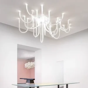 Morden Simple Design LED Aluminum Long Linear Pendant Lamp Chandeliers