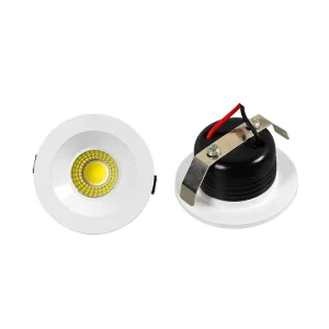 Morden Style White Indoor Aluminum 3watt COB Round Shape Recessed Mounted Led Spotlight