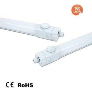 Motion Activated IP65 LED Tri Proof Light 30W 1.2M Waterproof Dustproof Linkable for Factory Warehouse Supermarket