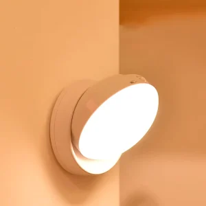 Motion Sensor 360 Rotation LED Wireless Light Bedroom Lamp USB Rechargeable Energy Saving Body Induction PIR Cabinet Light