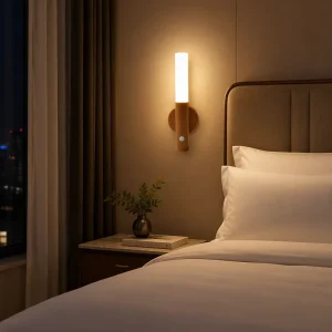 Motion Sensor LED Wall Lamp USB Rechargeable Magnetic Mount Night Light for Hotel Corridor Bedroom
