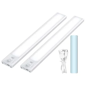 Motion Sensor Under Cabinet Lights 1500mAh Rechargeable LED Closet Light Bar Wireless N52 Magnetic Night Lamp for Kitchen