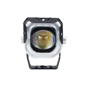 Motorcycle Spotlight with Colorful Circular Light Pattern 20W Square-shaped for Electric Vehicles