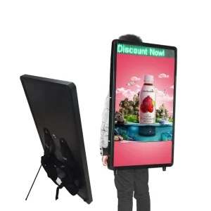 Movable Hanging Rectangle Aluminum LED Advertising Billboard Backpack Board Light Box