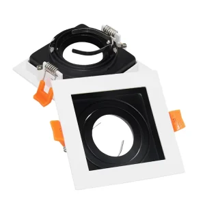 Movable MR16 GU10 LED Spotlight Fitting Housing Round Square Aluminium Adjustable Single Double Triple Spotlights