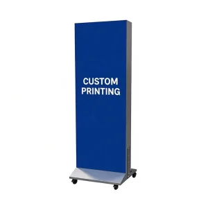 Movable UV Custom Printed LED Light Box Sign with Wheel for Advertising