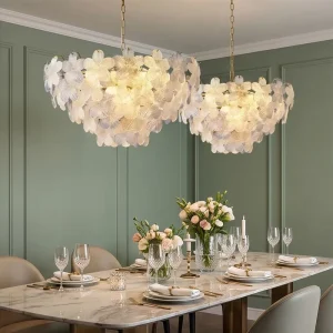 Multi Color Flower Shape Glass Pendant Lighting Decorative Chandelier for Restaurant Cafe Homestay