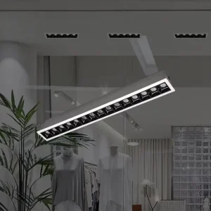 Multi Head Linear Recessed Grille Ceiling Light Anti Glare LED Downlight for Modern Home