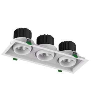 Multi Unit Square Grille Ceiling Lamp for Beauty Salon Makeup Counter Continuous Focused Display Light