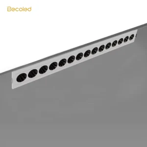 Multi-head Aluminum Linear LED Lamp High-Brightness Anti-Glare Embedded Dimmable Grille Light for Supermarket Indoor Lighting