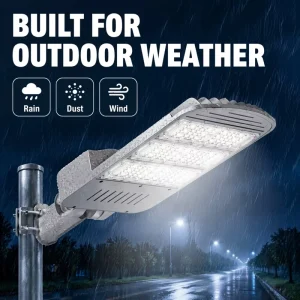 Multi module LED Street Lights Outdoor 14000LM 6500K Waterproof with Motion Sensor Dusk to Dawn for Parking Lot Yard Driveway