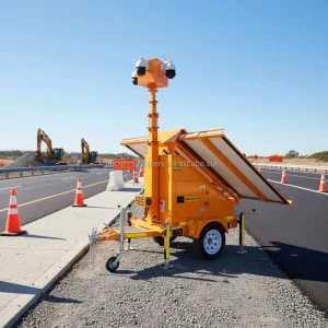 Multidimensional Perception Solar Camera Trailer Solar Surveillance Trailer Tower for Road Monitoring
