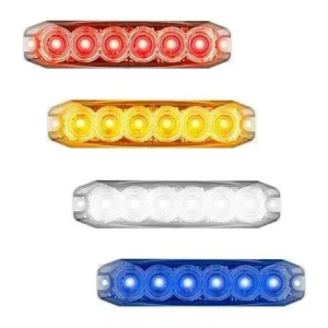 Multiple Flashing Modes LED Grille Strobe Warning Light Head for Trucks and Cars 4 LED Surface Mount Emergency Light