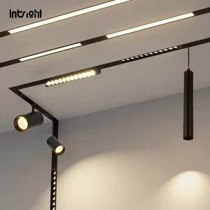 Museum Commercial DALI Magnetic Track Light System 10W 20W Adjustable Cct Dimmable LED Rail Track Linear Lights