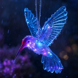 N Concept Colorful Copper IP44 String Lights LED Solar Panel Green Eco Friendly Solar Lamp Garden Decoration Hummingbird