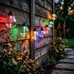 N Concept Colorful Copper IP44 String Lights LED Solar Panel Green Solar Lamp Garden Decoration Multi LED