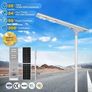 NanDe Engineering Quality Anti Corrosion Ip65 Waterproof Street Lamp Solar 80watt Street Light Led Solar