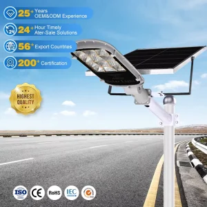 NanDe OEM ODM Integrated Outdoor Streetlight 100W 200w 300w 400w Solar Road LED Street Light