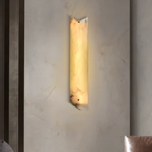 Natural Alabaster Wall Lamp Minimalist Luxury Light for Living Room Background Corridor Bedside and Study Decor