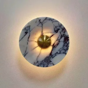 Natural Marble Wall Sconce for Living Room Sofa TV Background Restaurant Corridors Bathroom Bedroom Decor Stone Wall Lamp