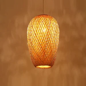 Natural Rattan Woven Lamp Shade Rattan Wicker Bamboo Pendant Light Restaurant Hotel Chandelier