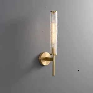 Natural Solid Brass Glass LED Wall Lamps Modern Design Nickel Natural Brass Black Bedroom Living Room High CRI 90