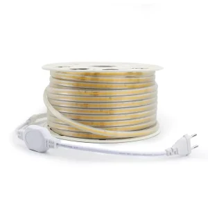 Natural White 4000K AC 220V COB LED Strip Light 288 LEDs/m IP67 Waterproof Seamless Linear Light 100m Roll for Landscape