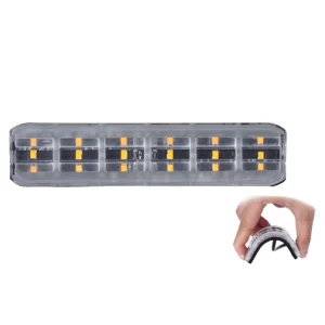 New Ambulance Offroad 12V Amber Flashing Lamp Truck Motorcycle Traffic Emergency Led Strobe Grill Light with Rubber Soft Base