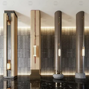New Chinese Style Creative Personality Long Strip Wall Lamp Living Room Landscape Lobby Decorative Lamp Designer Model Corridor