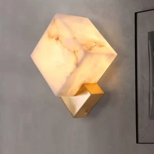 New Chinese Style Natural Marble Wall Lamp Modern Minimalist Designer Style Bedroom Bedside Lamp Study Entryway Small Light