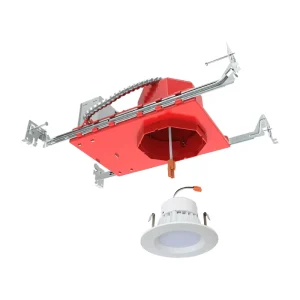 New Construction IC Housing Airtight Architectural LED Downlights Fire Rated Recessed Light Aluminum IP44 90 80 ETL 2 Hours