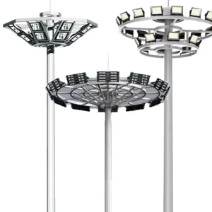 New Design 15m 16m 18m 30m High Mast Steel Street Light Pole for Parking Lot Industrial Site Telescopic High Mast Light Pole
