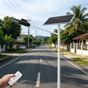 New Design All in Two Solar Street Lights 150W 200W Time Dimmable Outdoor Parking Lot Solar Road Light