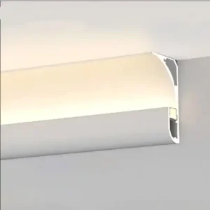 New Design Big Size Corner Ceiling LED Profile with Pc Diffuser 3000K Warm Led Strip Lights White Aluminum Led Channel Diffuser