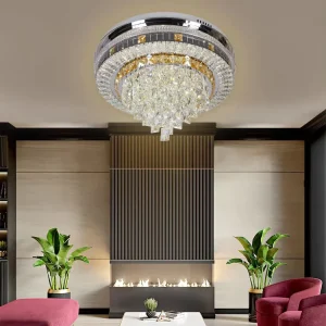New Design Indoor Living Room Decorative Ceil Chandelier Lamp Luxury Crystal Led Ceiling Lights