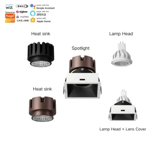New Design Smart Dimmable G10 Adjustable Beam Warm Cold White LED Spotlight Excellent Heat Dissipation Anti-Glare for Office Use