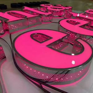 New Design Waterproof LED Letter Sign Illuminated Punching Holes Channel Letter LED Lighting